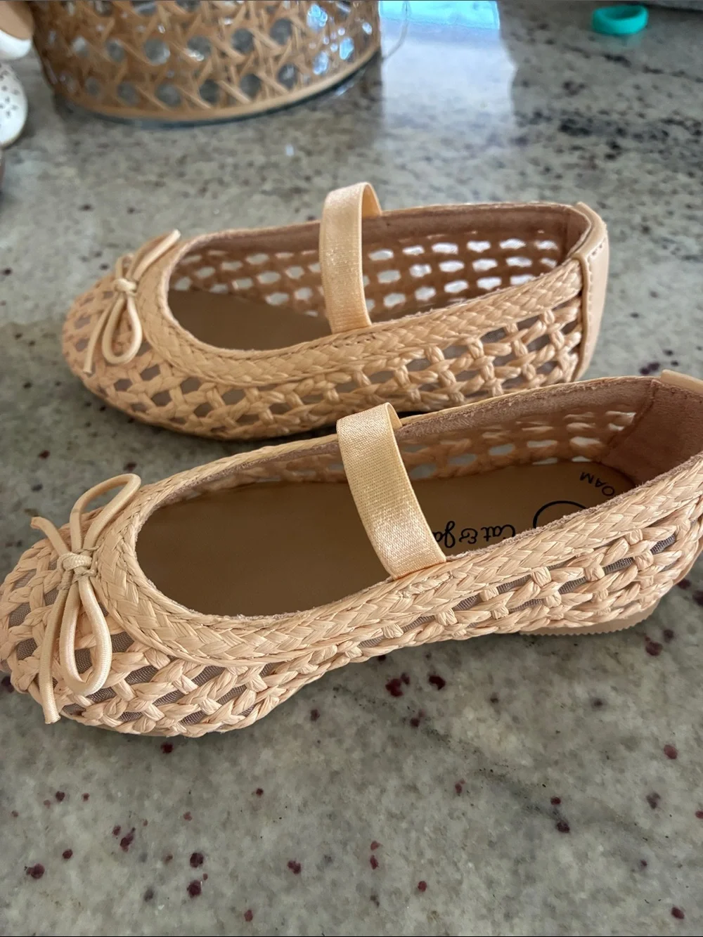 Cat & Jack Girls' Woven Mary Jane Flats